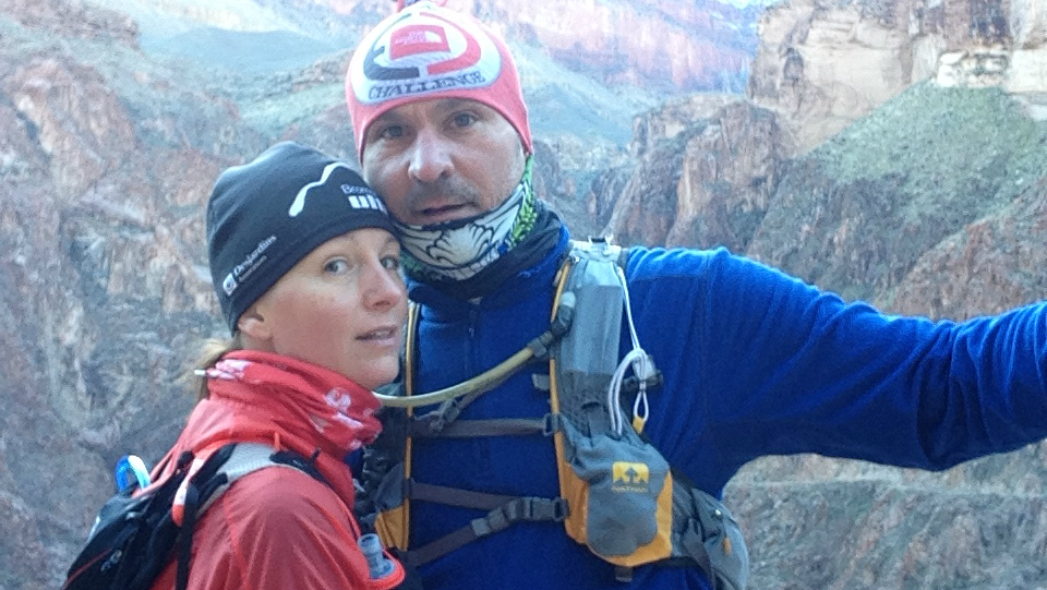 Kathleen et Richard, à l'entraînement dans le Grand Canyon en Arizona - Photo : Richard Souaid