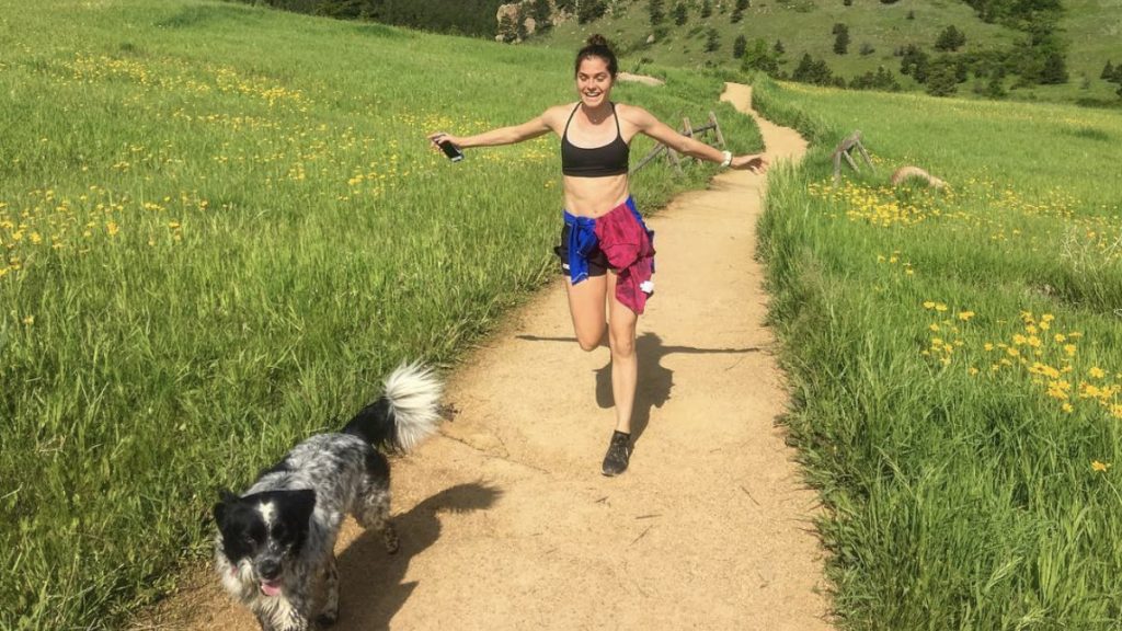 Megan Roche à l'entraînement avec son chien - Photo Instagram