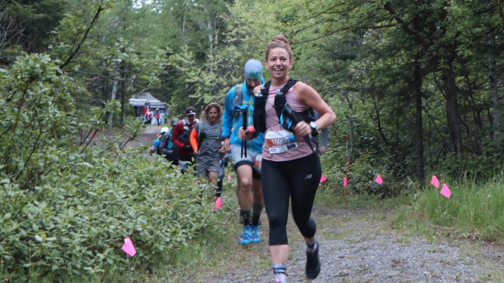 Marie-Line Chamberlain est la seule femme a avoir complété le 103 km de l'UTCC - Photo : courtoisie