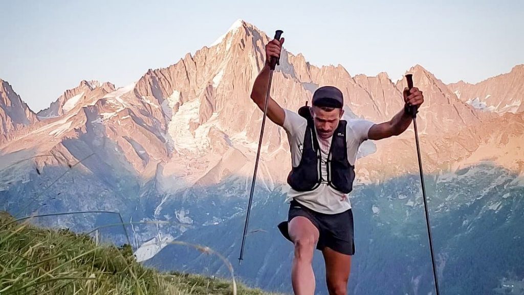 Mathieu Blanchard en entraînement dans les Alpes - Photo : courtoisie