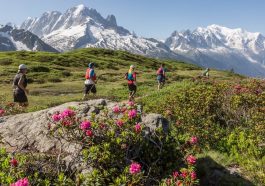 Sur le parcours du 42 km du Marathon du Mont-Blanc 2019
