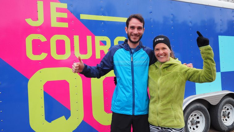 Alexandre Ricard et Mélanie Jacqmain au Trail du coureur des bois