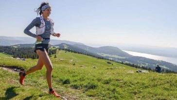Camille Bruyas sur la Swiss Canyon Trail, qu'elle a remportée en 2009