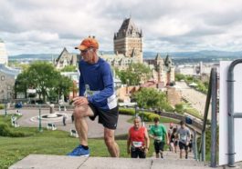 Un participant du Défi des escaliers